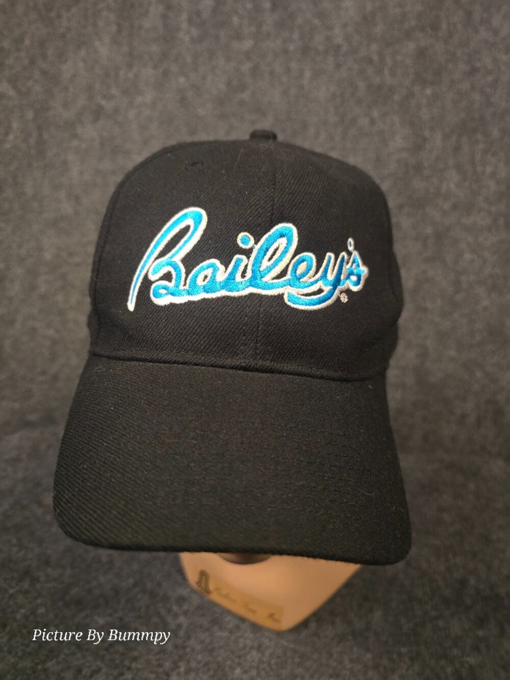 OTTO Bailey's Script Embroidered Baseball Cap Black Wool Blend Snapback